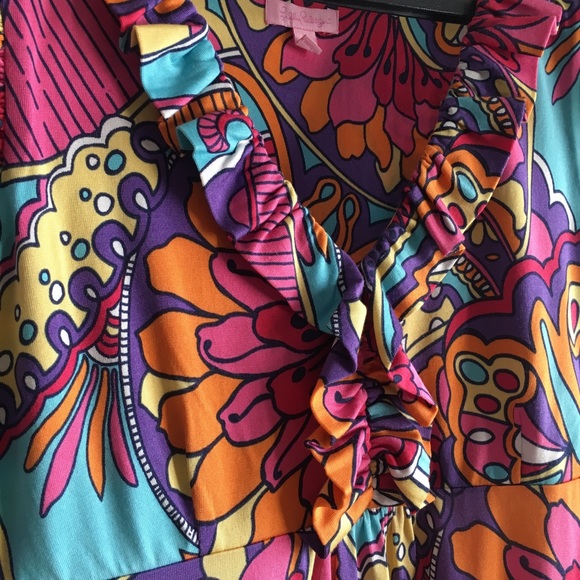 Lilly Pulitzer Ruffle Silk Cotton Dress - Picture 2 of 3